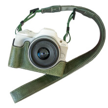 For R50/100 Camera Bag Protective Case Lychee Pattern Pu Case R50/100 Miniature DSLR RP Base with Shoulder Strap D