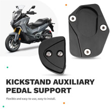 Motorcycle Side Stand Doot Kickstand Auxiliary Foot Pedal Support Plate for SYM ADXTG400 ADXTG 400 2024 2025 Black