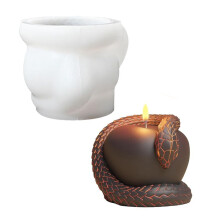 Moules en silicone pour Halloween, moules à bougies en forme de pomme serpent, moule en résine 3D en forme de pomme tabou pour bougies parfumées,