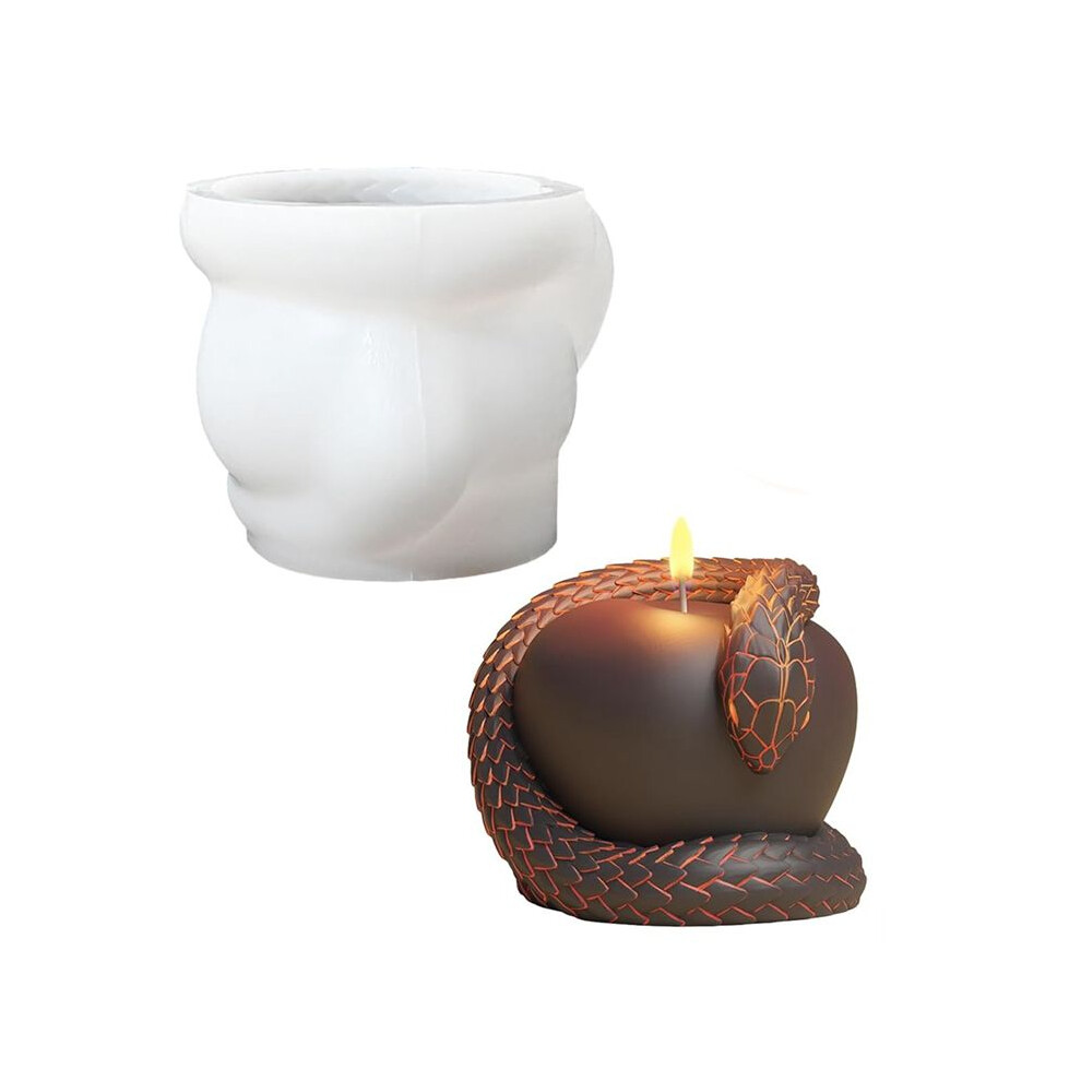 Saudism Halloween Silicone Molds, Snake Candle Molds, 3D Taboo Resin Mold For Scented Candles, Soaps, Wax