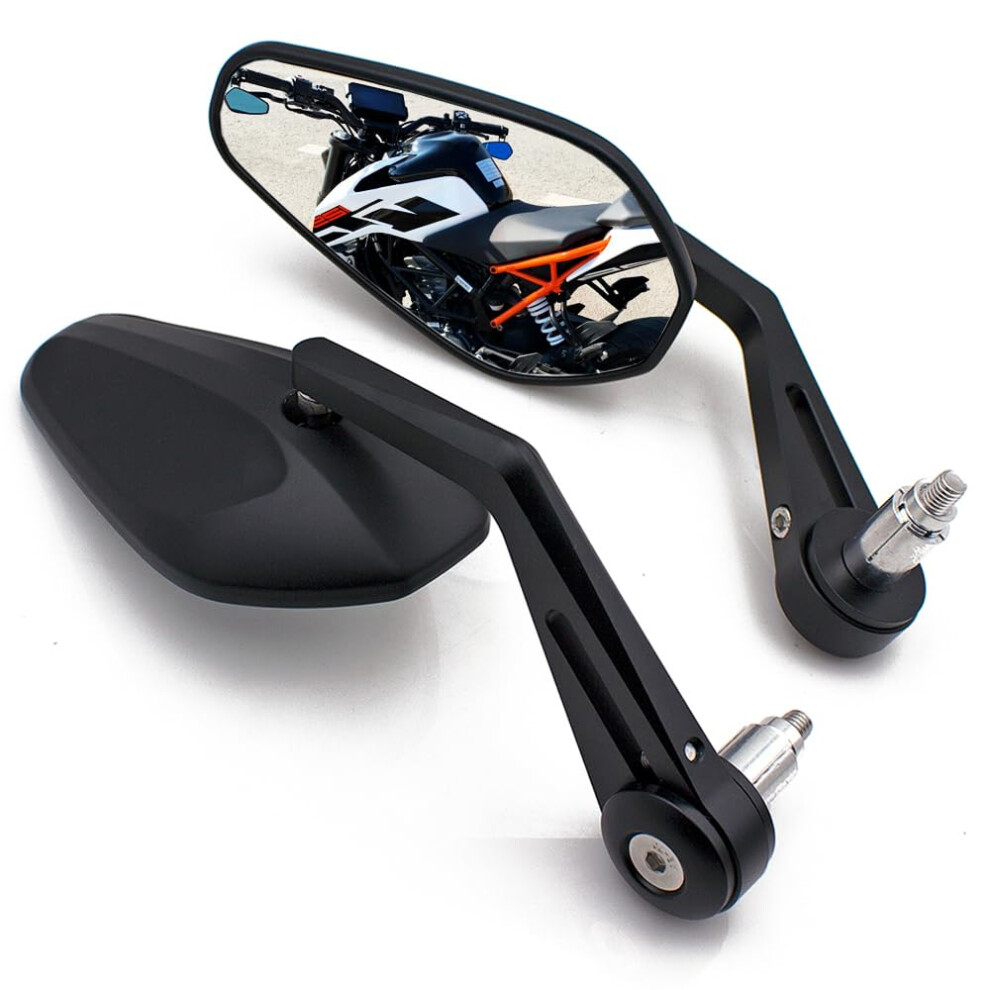 Motorcycle Bar End Mirrors 360 Adjustable Antiglare Rear View Cnc Aluminum For Honda Yamaha Kawasaki 9169991204611