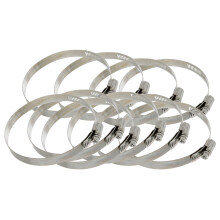 2.5 Inch Stainless Steel Hose Clamp 10 Pack for Secure LeakProof Seal and Durable Performance