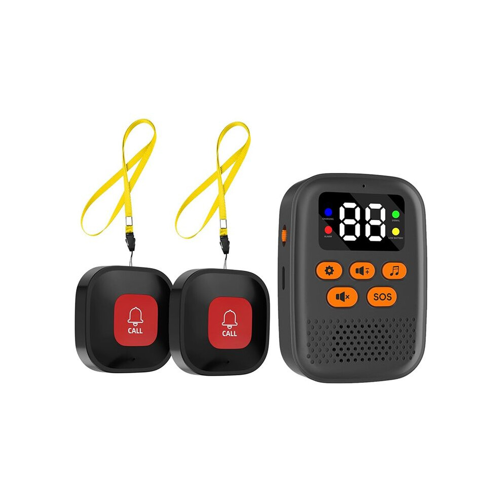 Wireless Caregiver Call Button for Elderly,Caregiver Pager Elderly Monitoring with Vibration, Alert Button for Seniors