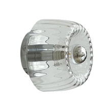 Modern Glass Wall Sconce Light Fixture, E14 Bulb Compatible Decorative Lamp for Bedroom Living Room Hallway Warm Light,A