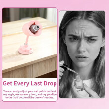Nail Polish Bottle Holder, Tilted and Anti-Spill Nail Polish Holder Stand, Strong Suction Cup, Rose-Like Nail Stand B
