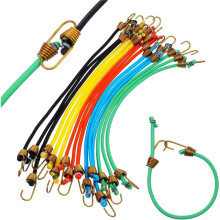 15 Pcs Bungee Cords with Hooks, 10" Short Elastic Small Bungee Cords for Outdoor Camping Bikes Car Rvs Hang Tool