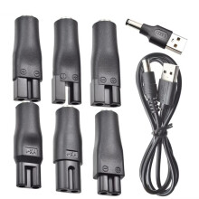 8 PCS Replacement Power Cord 5V Charger USB Adapter Set for All Kinds Electric Hair Clippers Shaver Beard Trimmer