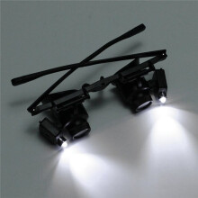 Lupa de Reparo de Óculos 25x, Lupa de Mão com LED, Faixa de Cabeça para Uso Na Cabeça, Óculos de Aumento para Leitura