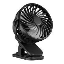 Fan Rechargeable Fan Rotating Hanging Clip Fan Portable Office Bedroom Dormitory Outdoor Fan Gifts Black