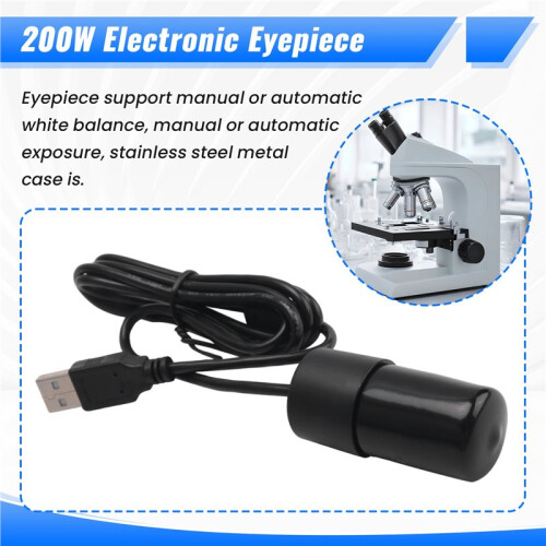 Universal Electronic Eyepiece for Microscope 2MP Digital USB Microscope Camera Imager for Science Education Classroom