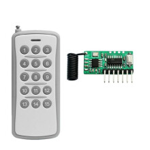 433M Wireless Serial Port Module TTL Flash Module Communication Module Adapter Board with 15-Key Remote Control