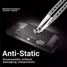 TW31 Ultrahård Isolerande Keramisk Pincett Antistatisk för Mobila Chip Pincett CPU/IC/PCB-Reparation Pincett Reparationsverktyg