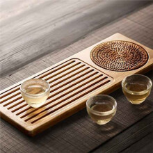 Vassoio da Tè In Legno di Bambù, Fatto A Mano, Giapponese, per Uso Domestico, Piccolo e Semplice, Set da Tè Gongfu