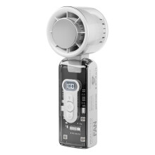 Portable Fan Semiconductor Refrigeration High-Speed Fan Rechargeable Handheld Outdoor Turbo Fan Air Conditioner White