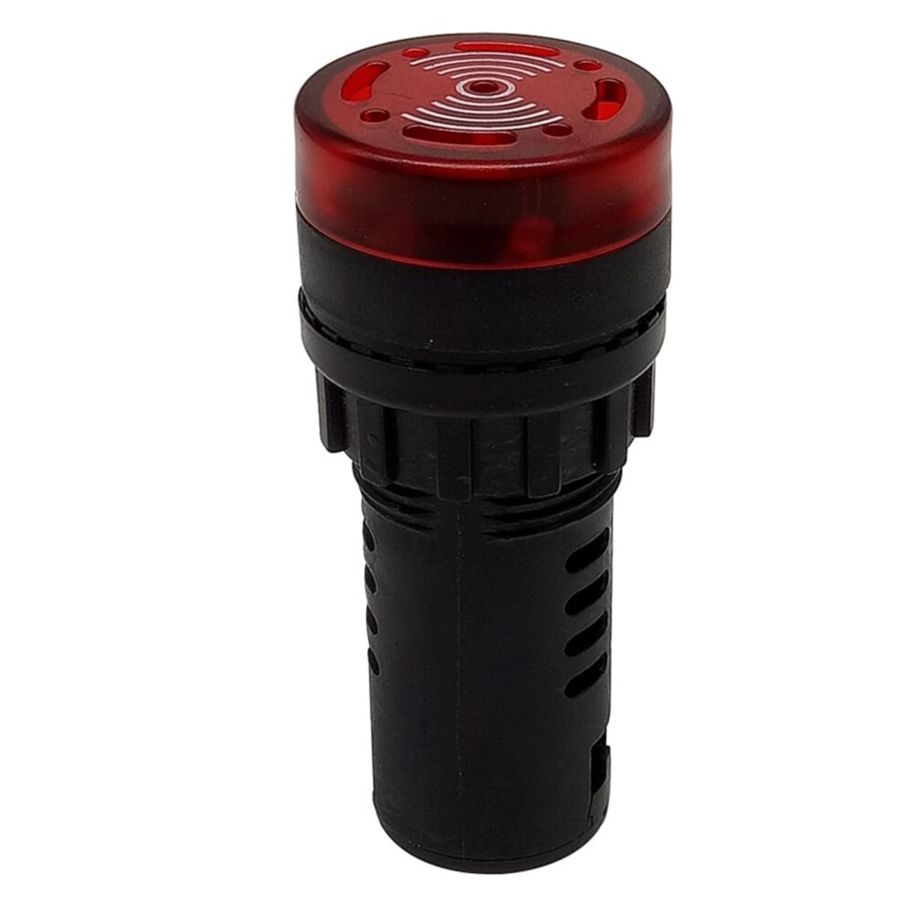22Mm Alarm Buzzer With Decibel Alert And Flashing Warning Indicator, 12V 24V 220V Light/Yellow 9771547183716