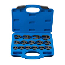 15 Sztuk 8-24mm Crow Foot Open End Wrench 1/2 3/8 Cal Drive Spanner Wielofunkcyjny Crowfoot Wrencher Klucz do Rur Olejowych