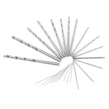 Hand Drill with 0.3-3.6mm Chuck & 25 HSS Bits for Wood, Plastic, Rubber, and Crafts