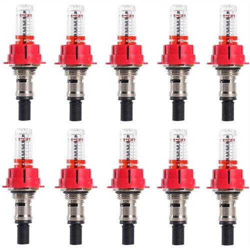 10 Pcs Underfloor Heating Manifold Flow Meter, Visual Flow Monitoring Regulator for Underfloor Heating Systems(1/2)