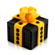 Prank Gift Box - 3.14in, 3D Printed Box with Screws, Surprise Funny Puzzle Box, Gift Boxes for Presents Black-Gold