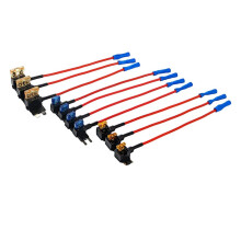 10 Stück 12-V-Kfz-Sicherungshalter, Add-A-Circuit-Sicherungsadapter mit Standard--Flachsicherungshalter, Kfz-Zubehör