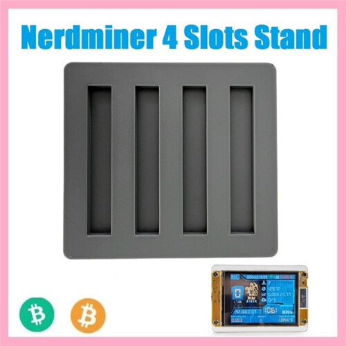 Suporte de Base de 2,8 Polegadas para Minerador Solo de Criptomoedas NerdMiner Bitcoin de 4 Slots 2