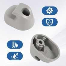1 Pair Sun Visor Clip Gray Interior-Bone Compatible for Interior S16-1023-661 (F01377-2)