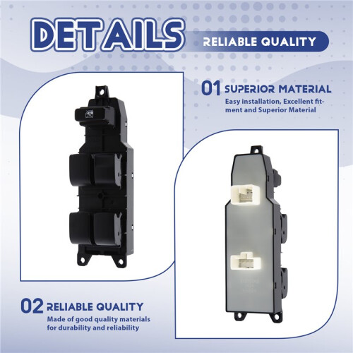RHD Front Left Window Lift Control  84820-0D240 for  Etios 2012- Manual Window Regulator Button 848200D240 2