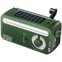 Zonne- Handbediende Weerradio, Buitenzaklamp, Zonnepaneel, Powerbank, AM/FM/NOAA Noodradio, Overlevingsinstrument