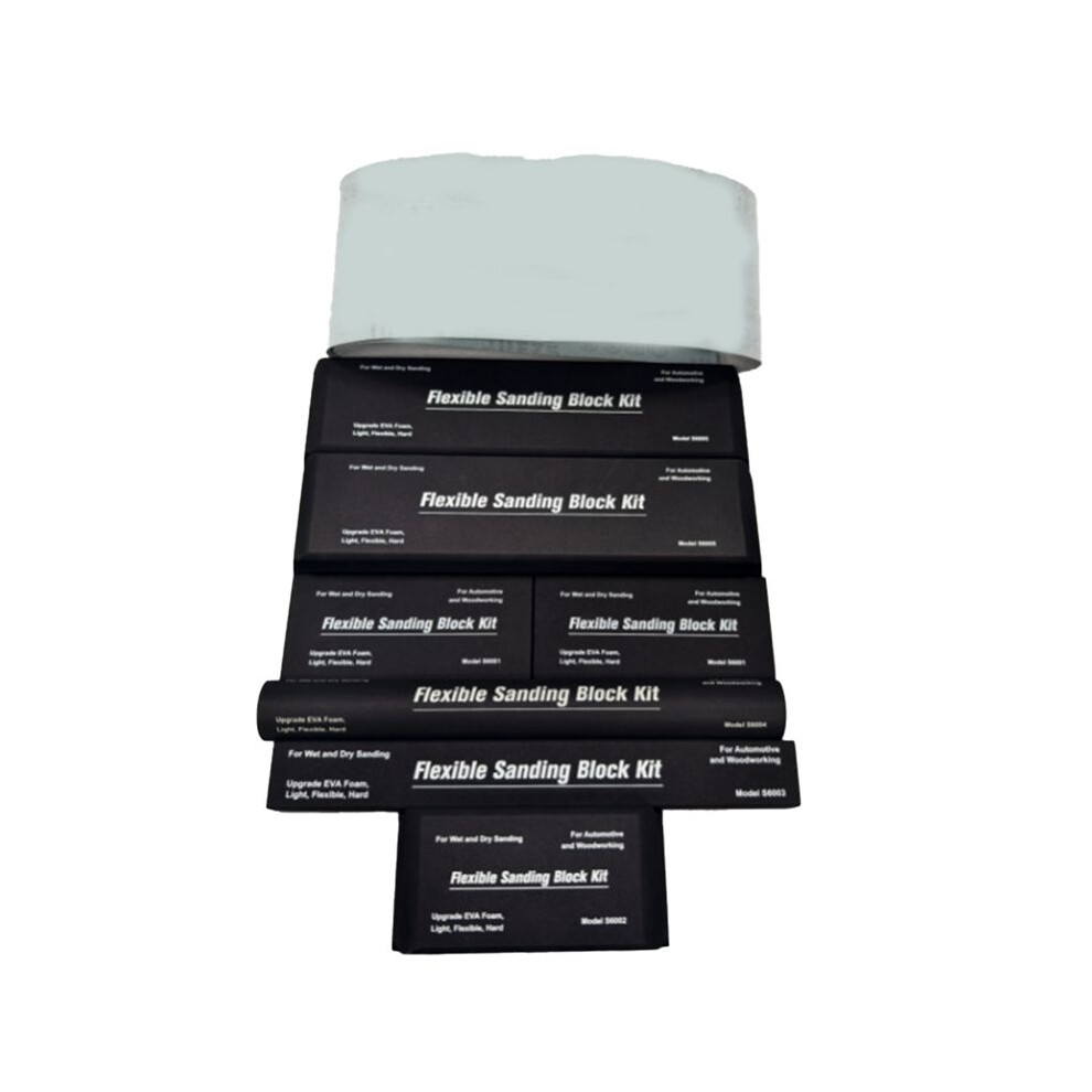 Sanding Block Kit Of 7 With Sandpaper Sheet,Hand Abrasives Auto Body Sanding Block Set For Automotive Paint Sand 6031951778094