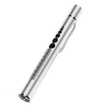 Portable Penlight LED Flashlight Oral Pupil Medical Handy USB Rechargeable Stainless Steel Torch Light