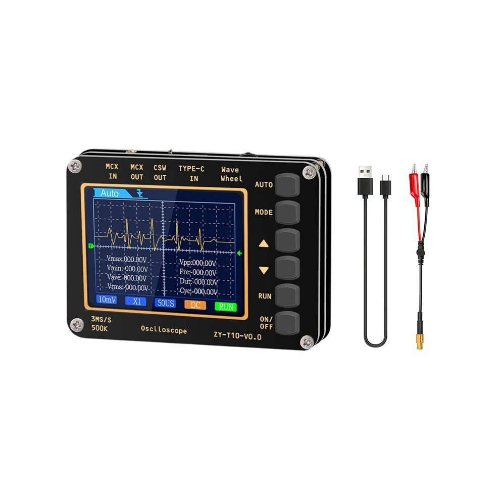 Digital Handheld Oscilloscope,Sampling Rate:3ms/S,Bandwidth:500khz,Auto Measurement,2.8-Inch Lcd Screen,Rechargeable 6032328798509