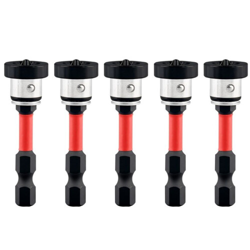 5pcs Positioning Screwdriver Bits Drywall Screw Bits 50mm Magnetic Positioning Screwdriver Bits for Plasterboards