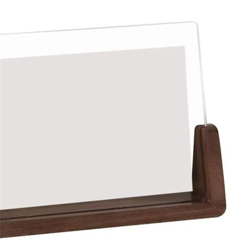 Walnut/Beech Photo Frame Acrylic U Shape Transparent Frame Desktop Wood Wedding Pictures Frame Office Decor B 2