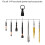 6PCS Bit Holders Keychain, 1/4 Inch Hex Shank Bit Holders, Quick-Change Design for Nut Driver, Screwdriver & Drill Bits 3