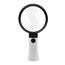 Loupe Portative Éclairée 30X 10X avec 12 LED Loupe Éclairée pour la Lecture Blanc
