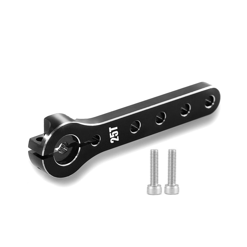 Metal 25T Steering Arm Servo Horn For 1/10 Rc Crawler Axial Scx10 Trx4 -6 Parts Black 6032760077361