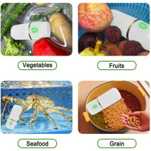 Tvättmaskin för Frukt och Grönsaker, Uppladdningsbar Rengöringsmaskin för Grönsaker och Frukter, Portable Food Cleaner Vit