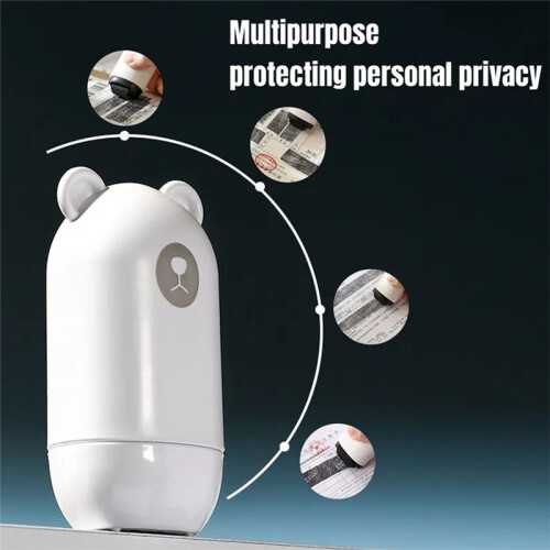 Theft Protection Roller Stamp for Privacy Confidential Data Guard Your Security Stamp Roller Privacy Seal Roller White 2