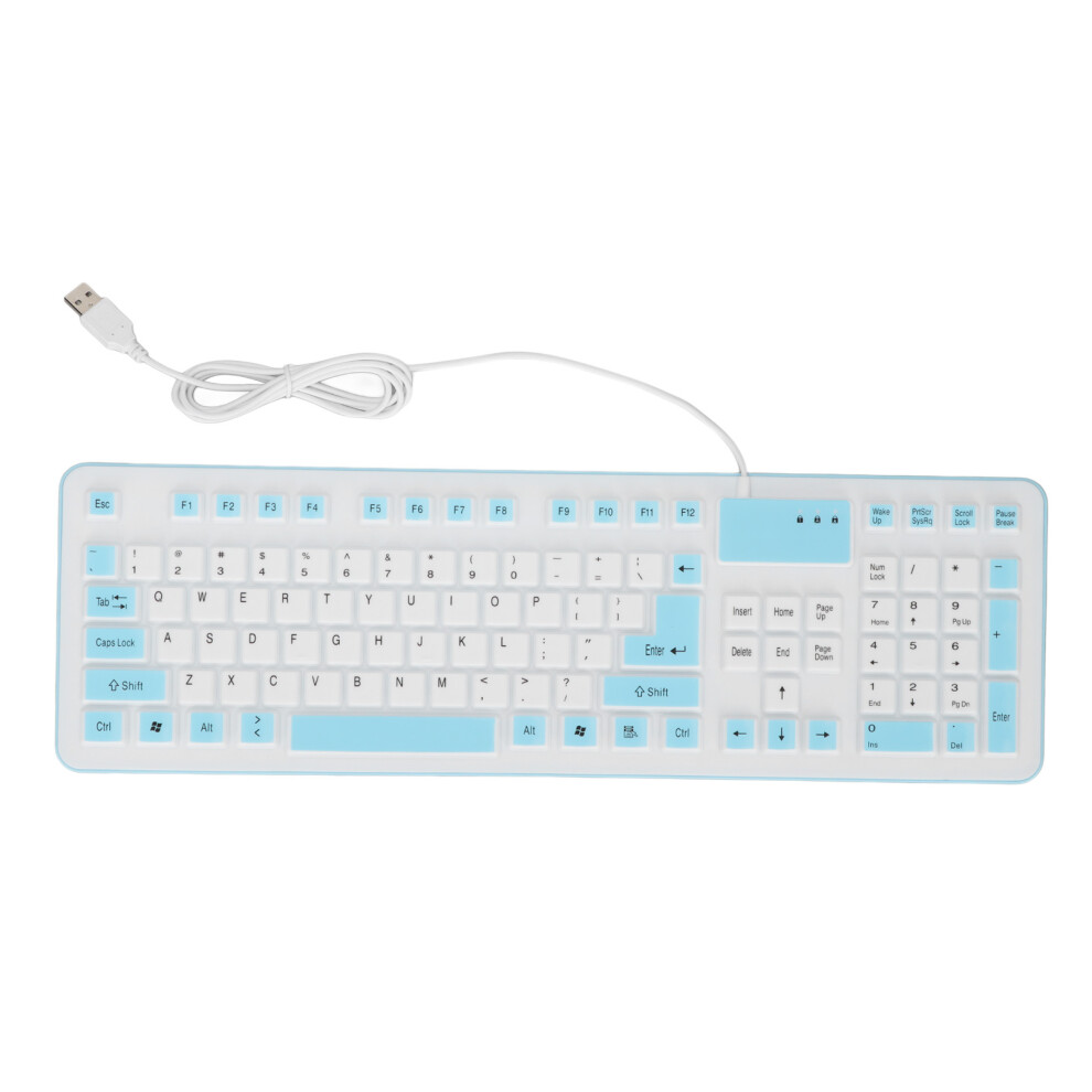 Flexible Wireless Roll Up Keyboard, A Versatile Companion For Your Digital Nomad Lifestyle, Featuring Washable And Silent Typing 9557311059094