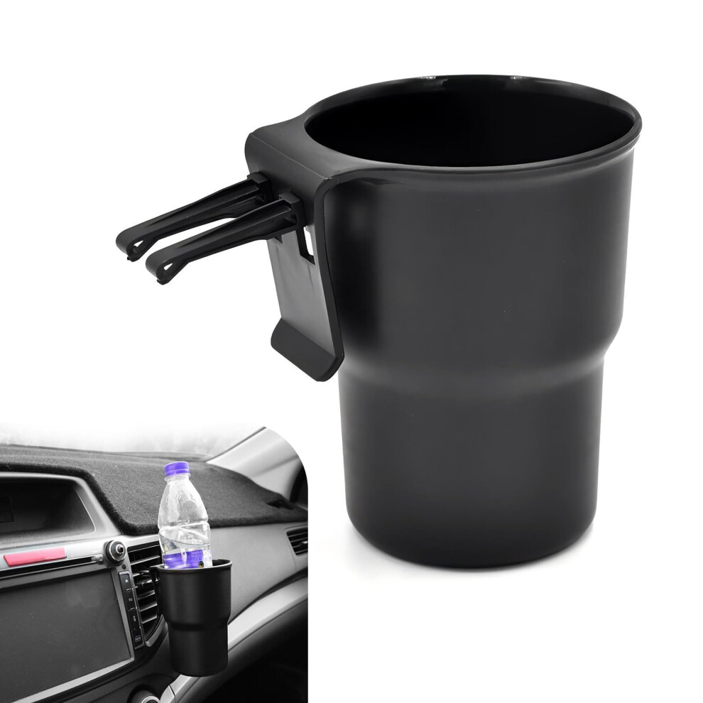 Car Air Vent Cup Holder With Spacesaving Multipurpose Storage, Universal Fit, 1Pc Black 9169991205205