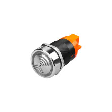 Decibel Metal Alarm Buzzer with Red Flashing Light, Multi Voltage DC12V/24V/220V