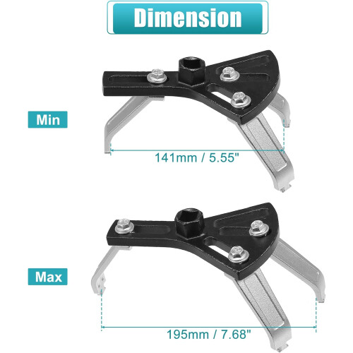 Universal Adjustable Fuel Pump Removal Tool with ThreeClaw Grip for Lock Ring 5.5' to 7.6' 2