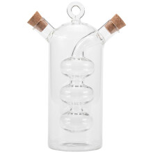 2 En 1 Botella de Doble Capa Salsa Aceite Vinagre Botella de Vidrio Condimento Condimento Sellado Almacenamiento de Cocina