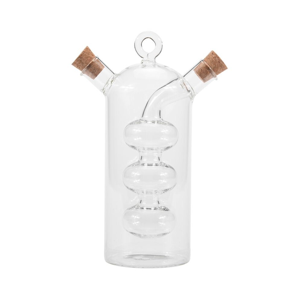 2-In-1 Double Layer Bottle Sauce Oil Vinegar Glass Bottle Condiment Seasoning Sealed Kitchen Storage 4712088520245