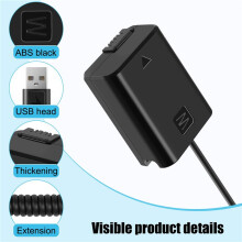 USB Charging Cable NP-FW50 Dummy Battery Spring Wire for A7 A7R A7S A7M A7II A7S2 A7M2 A7R2 A6500 A6300 Coupler