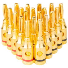 10 Paar Bananen Stecker - Offener Schrauben Typ für Lautsprecher Kabel, Heim Kino, Wand Platten und Mehr