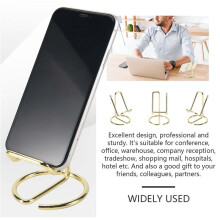 Business Card Holder for Desk, Metal Business Card Display Holder Stand, Office Desktop Name Card Holder (Gold)