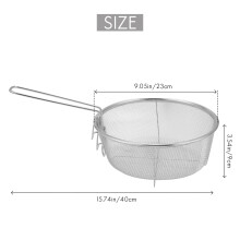 1 Szt. Kosze do SmażEnia Ze Stali Nierdzewnej Kosz do SmażEnia na GorąCym Oleju z Pojedynczym Uchwytem Siatkowym Kluseczki z Makaronem Durszlak do