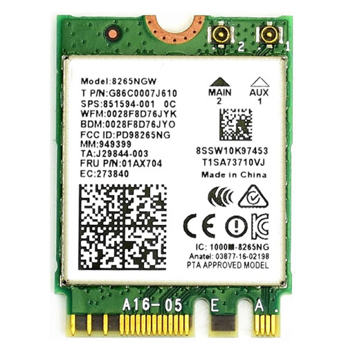 Dual Mode  AC8265 Wireless NIC Module Support 2.4GHz/5GHz WiFi and  4.2 for Jetson  Developer Kit