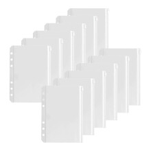 12 Pcs A5 Binder Pockets Binder Zipper Folders for 6-Ring Notebook Binder Loose Leaf Insert Bags Waterproof Pouch